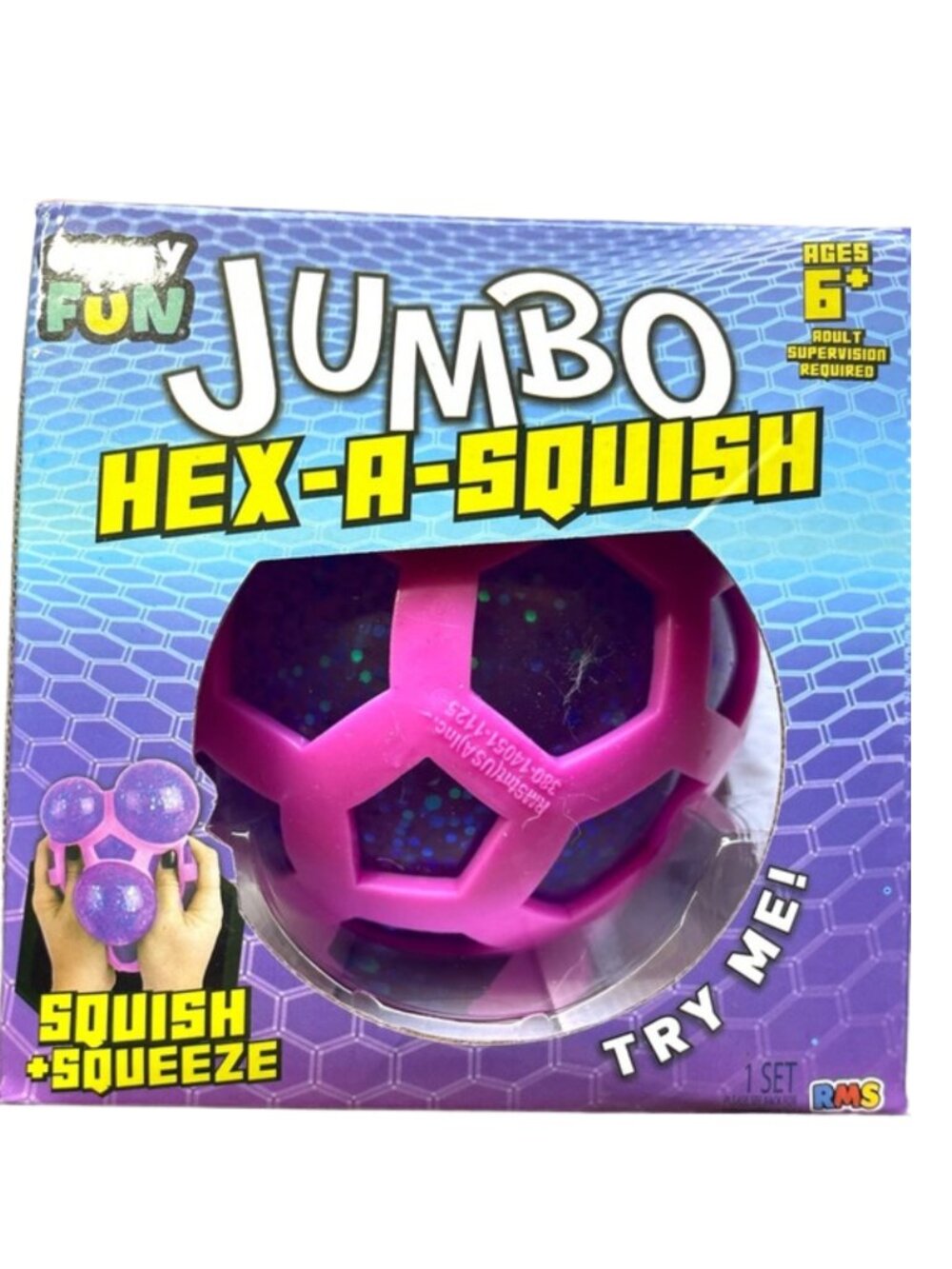 🆕 NEW🔥 VIRAL on TikTok💗💜 RMS Crazy Fun Jumbo Hex-A-Squishy